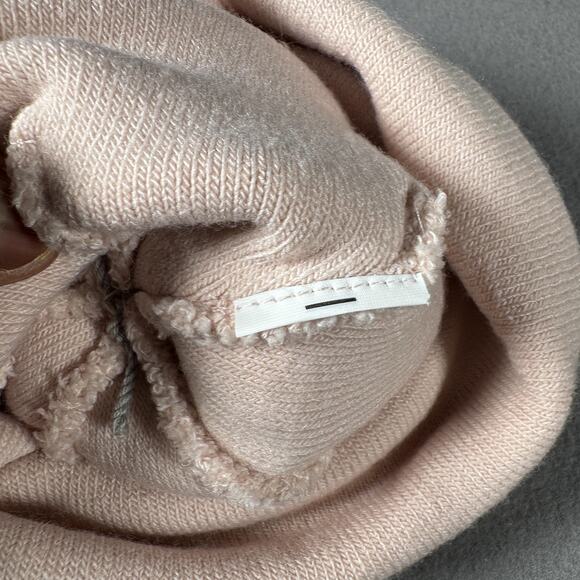 The North Face Hat Beanie Fitted Womens Heart Pink Gray Pom Pom Winter Cuffed - Picture 5 of 6